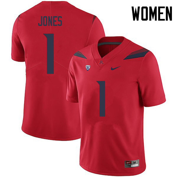 Women #1 Cayleb Jones Arizona Wildcats College Football Jerseys Sale-Red - Click Image to Close